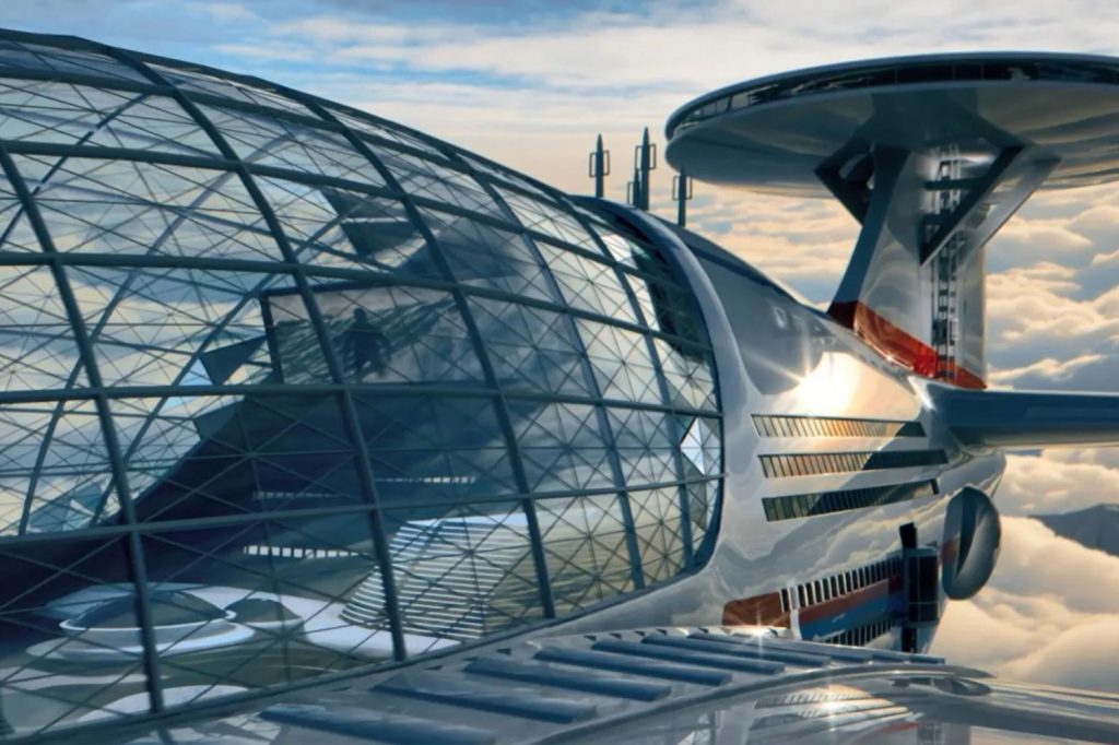 The Sky Hotel A Futuristic Oasis in the Sky with Nuclear Engines and Unprecedented Accommodation